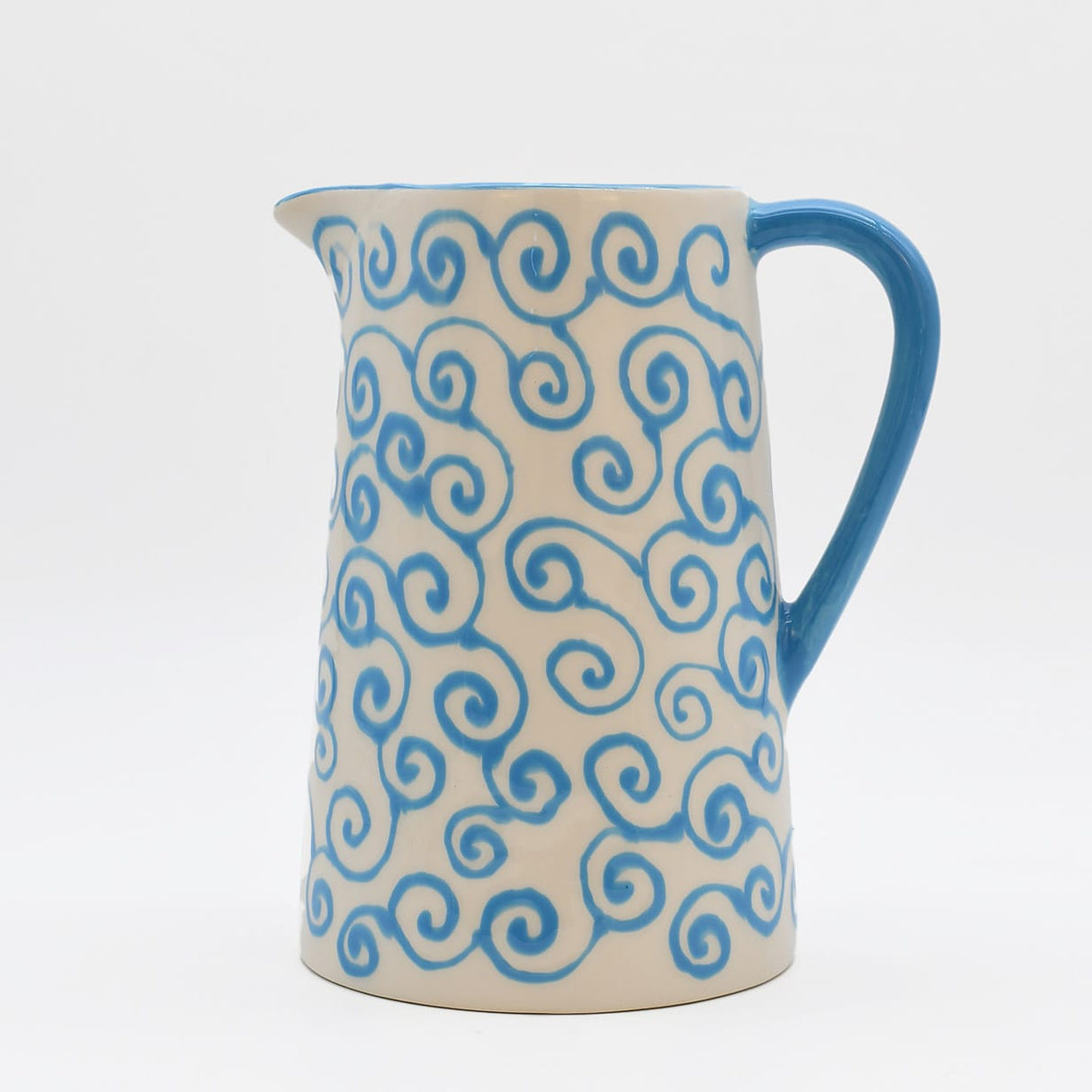 Carafe Tourbillon turquoise en céramique artisanale Carafe “Redemoinho” - Turquoise