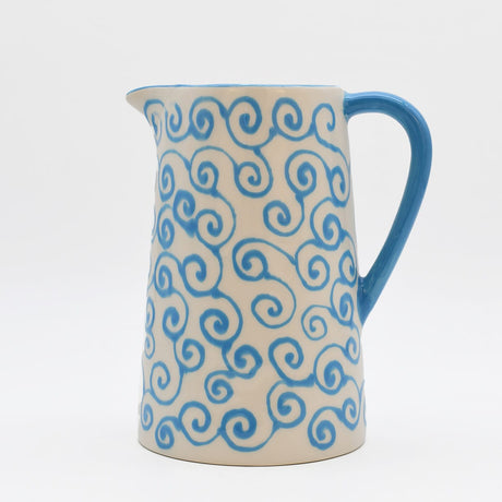 Carafe Tourbillon turquoise en céramique artisanale Carafe “Redemoinho” - Turquoise