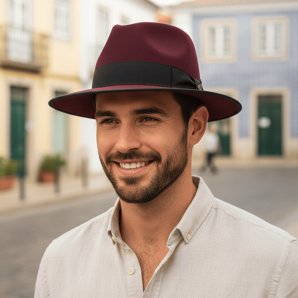 Chapeau en feutre Panama - Bordeaux Chapeau en feutre Panama - Bordeaux