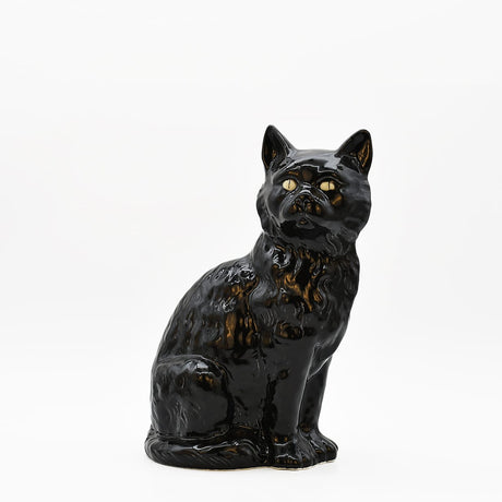 Chat en céramique noire 27 cm | Caldas da Rainha Portugal Chat en céramique - 27cm