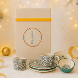Coffret cadeau azulejos portugais – Service café artisanal Coffret Cadeau "Un café et des Azulejos"