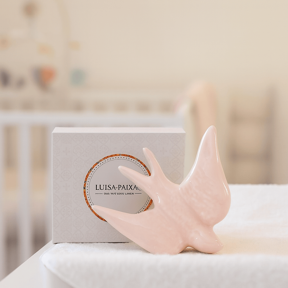 Coffret cadeau hirondelle en céramique rose Coffret hirondelle - Rose