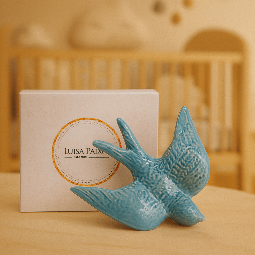 Coffret cadeau hirondelle en céramique turquoise Coffret hirondelle - Turquoise
