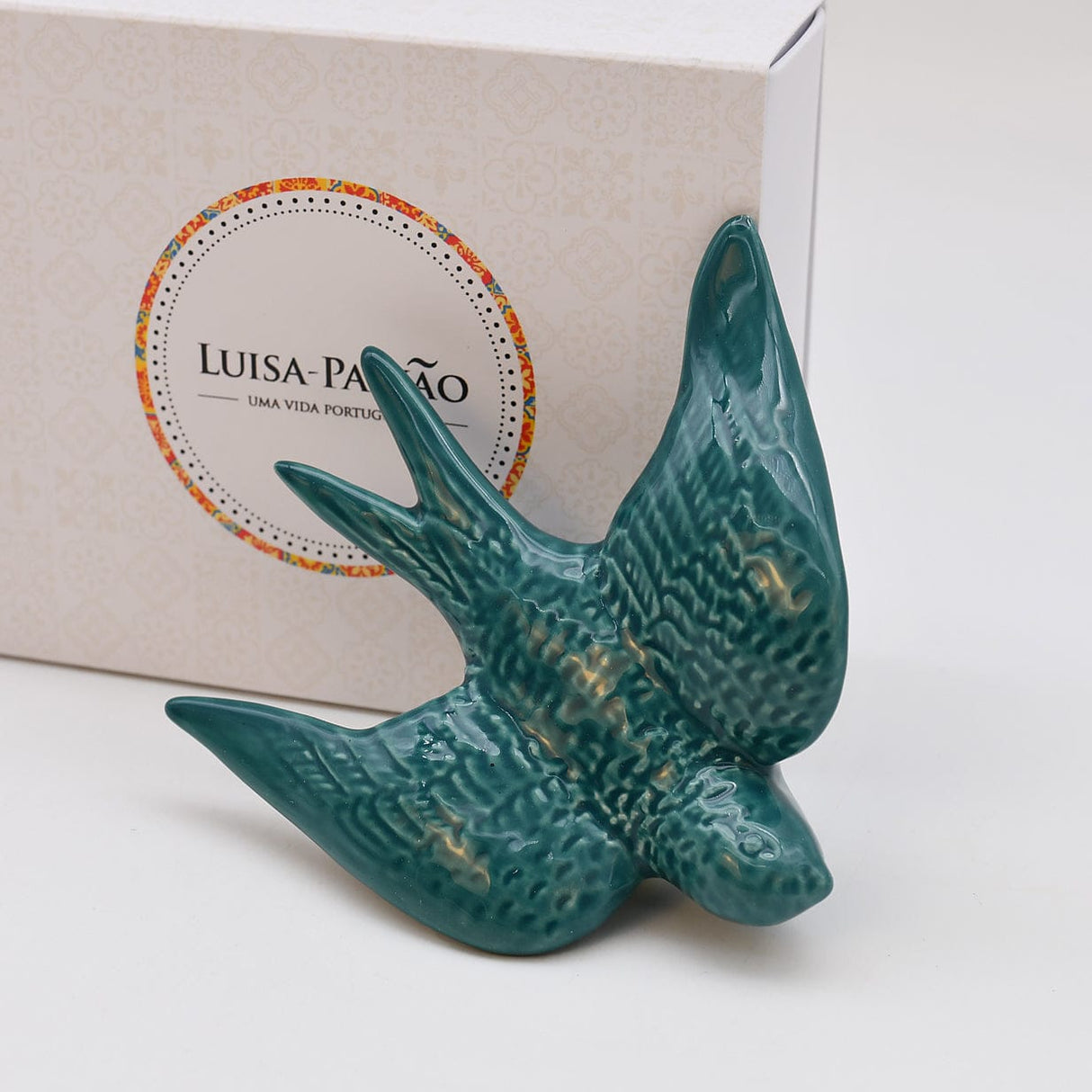 Coffret cadeau hirondelle en céramique verte Coffret hirondelle - Vert