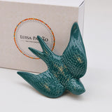 Coffret cadeau hirondelle en céramique verte Coffret hirondelle - Vert