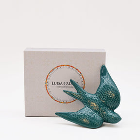 Coffret cadeau hirondelle en céramique verte Coffret hirondelle - Vert