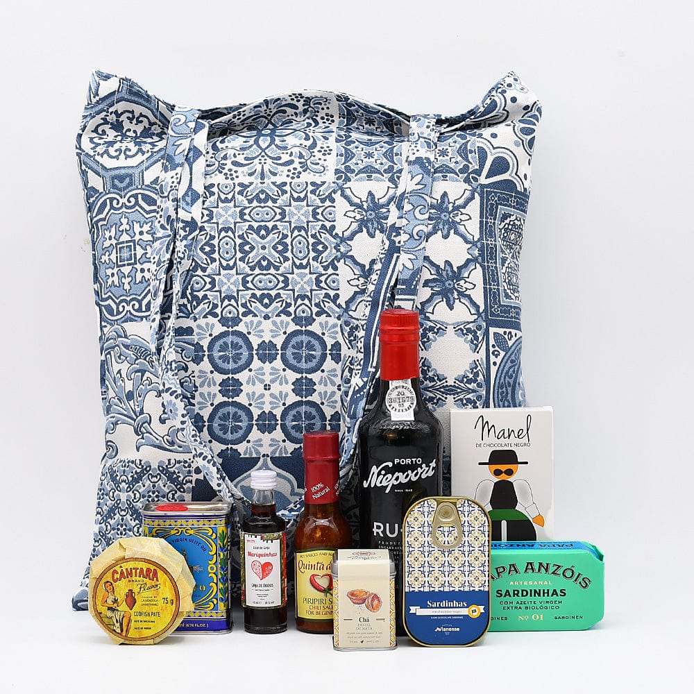 Coffret cadeau Les Délices du Portugal Coffret cadeau "Délices portugais" En Tote bag "Azulejos"