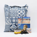 Coffret cadeau portugais I Lisbonne Coffret cadeau "Lisboa" Français / En Tote bag "Azulejos"