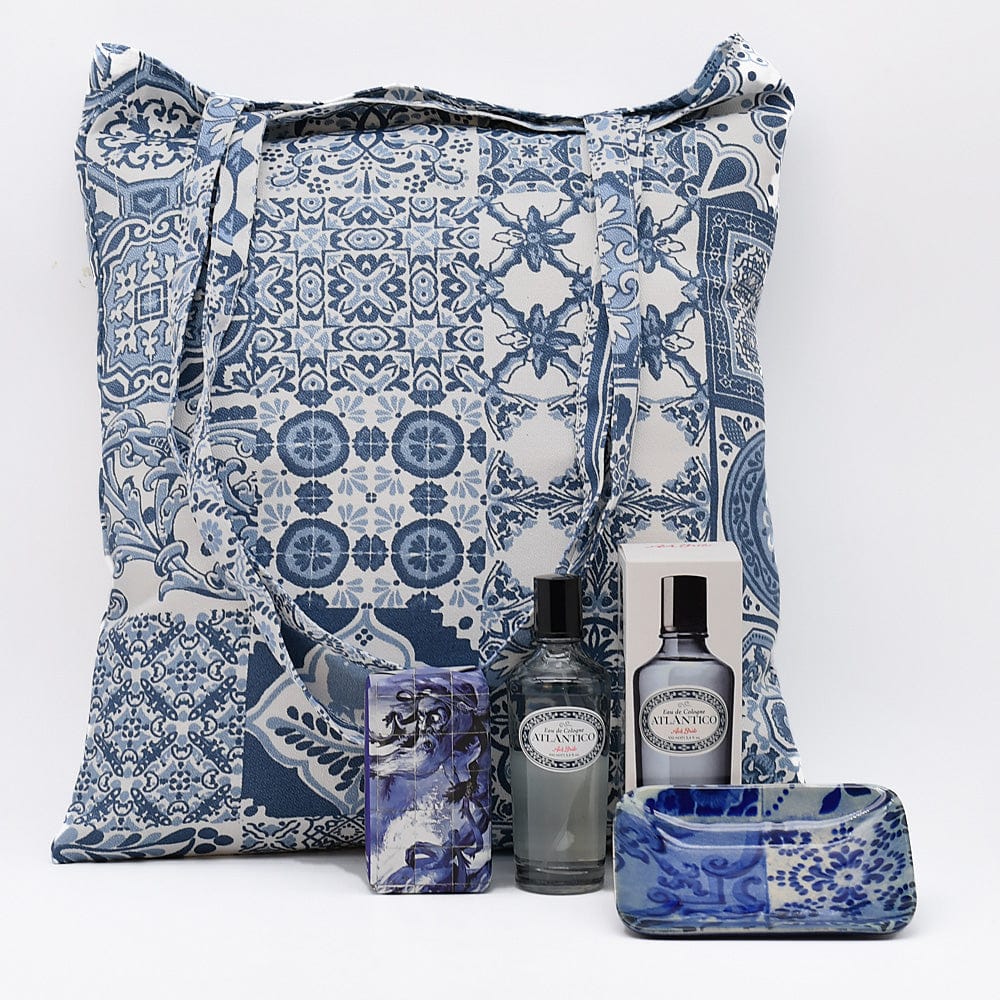 Coffret cadeau portugais pour homme "Atlantico" Coffret cadeau "Atlantico" En Tote bag "Azulejos"