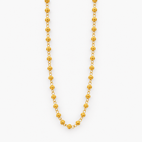 Collier doré à perles traditionnelles de Viana I Luisa Paixao Conta de Viana I Collier de perles en argent doré