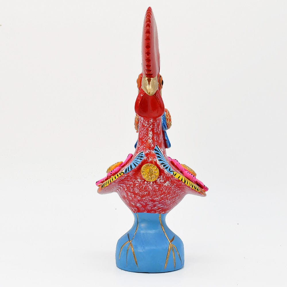 Coq du Portugal rouge en terre cuite Prazeres Cota Coq de Barcelos 30cm rouge - Prazeres Côta