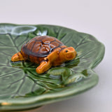 Coupe à apéritif avec tortue I Vaisselle portugaise Petite assiette en céramique "Tartaruga"