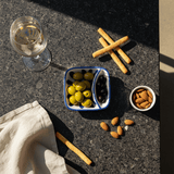 Coupe à olives en céramique portugaise bleue Petite assiette à olives en céramique "Andorinha" - Bleue