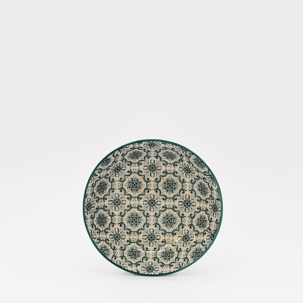 Coupe en céramique aux motifs azulejos verts et blancs Coupe en céramique "Padrão" 13cm - Vert