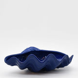 Coupe en céramique bleue cobalt I Coupe en forme de coquillage Coquillage en céramique 28cm - Bleu Cobalt