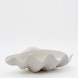 Coupe en céramique Concha I Coupe portugaise en forme de coquillage Coquillage en céramique 28cm - Blanc