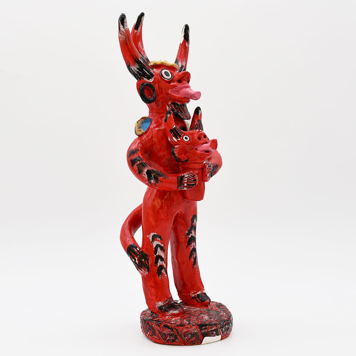Three-Horned Devil Figurine by Prazeres Côta | Folk Art – Luisa Paixao