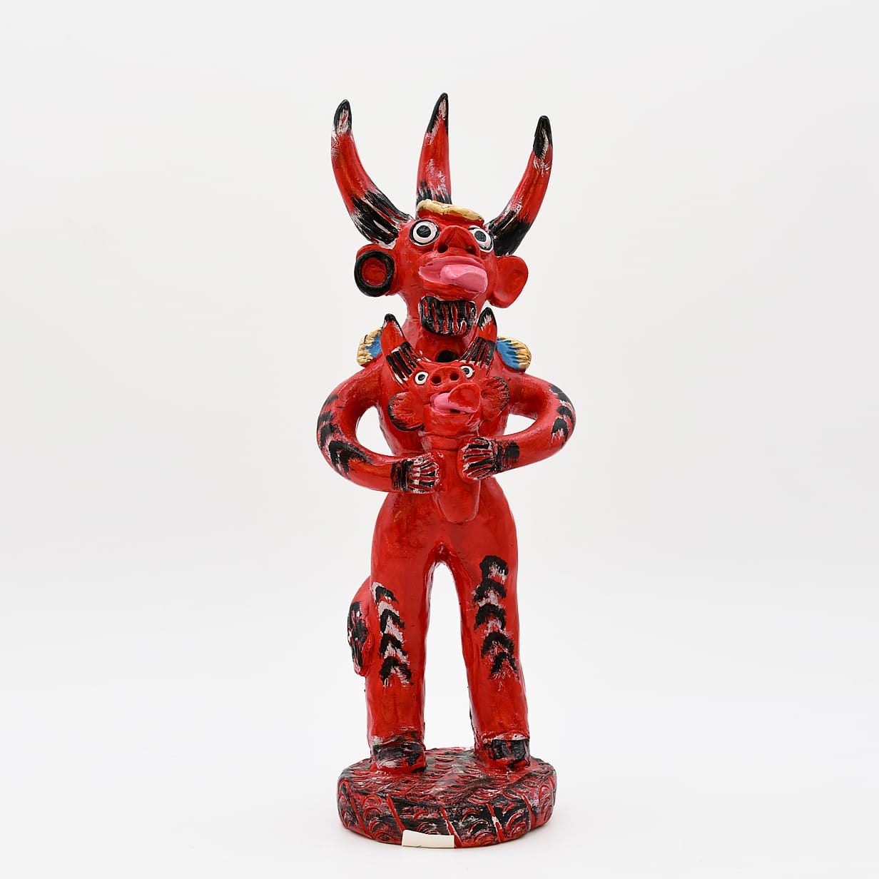 Three-Horned Devil Figurine by Prazeres Côta | Folk Art – Luisa Paixao