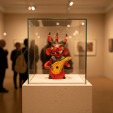 Diable à la guitare en terre cuite - Original de Prazeres Cota Diabo com guitarra 30cm - Prazeres Côta