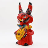 Diable à la guitare en terre cuite - Original de Prazeres Cota Diabo com guitarra 30cm - Prazeres Côta