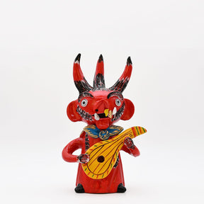 Diable à la guitare en terre cuite - Original de Prazeres Cota Diabo com guitarra 30cm - Prazeres Côta