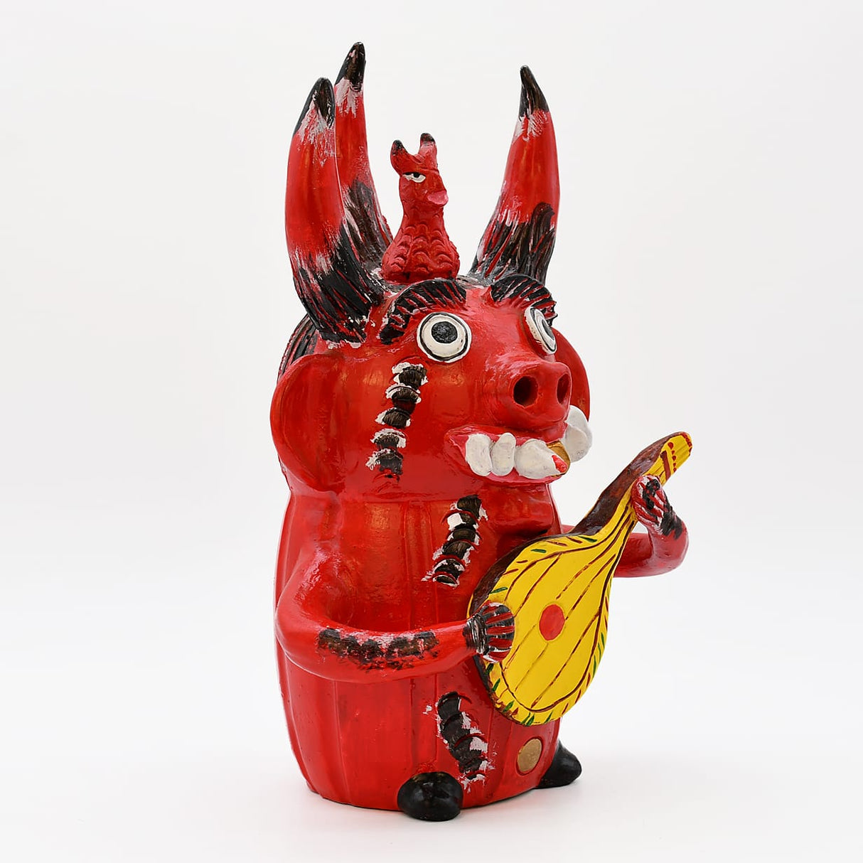 Diable et sa guitare en terre cuite - Original de Prazeres Cota Diabo com guitarra 30cm - Prazeres Côta