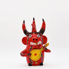 Diable et sa guitare en terre cuite - Original de Prazeres Cota Diabo com guitarra 30cm - Prazeres Côta