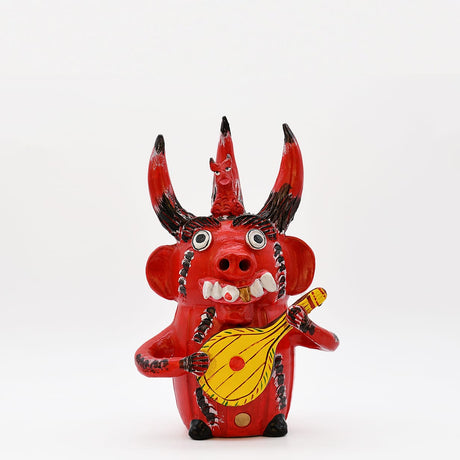 Diable et sa guitare en terre cuite - Original de Prazeres Cota Diabo com guitarra 30cm - Prazeres Côta