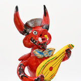 Diable jouant de la guitare en terre cuite - Original de Prazeres Cota Diabo com guitarra 30cm - Prazeres Côta
