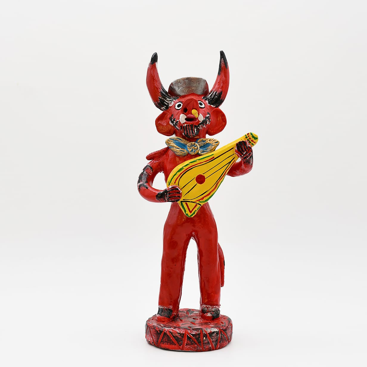Musician Devil Figurine by Prazeres Côta | Unique Folk Art – Luisa