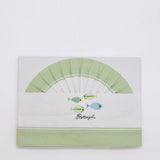 Doudou jaune en coton aux motifs sardines portugaises Tour de lit en coton "Sardinhas" - Vert
