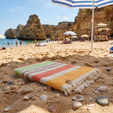 Drap de plage portugais 100% coton | Léger & séchage rapide Drap de plage portugais en coton