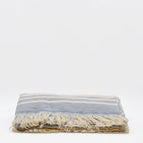 Drap de plage portugais bleu 100% coton | Léger & séchage rapide Drap de plage portugais en coton - Bleu
