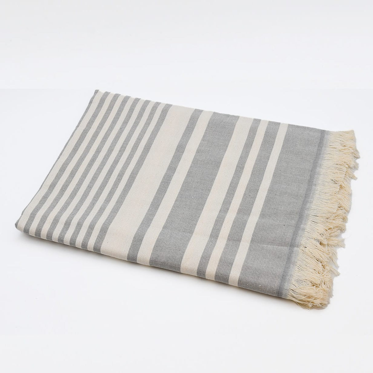 Drap de plage portugais gris 100% coton | Léger & séchage rapide Drap de plage portugais en coton - Gris