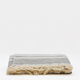 Drap de plage portugais gris 100% coton | Léger & séchage rapide Drap de plage portugais en coton - Gris
