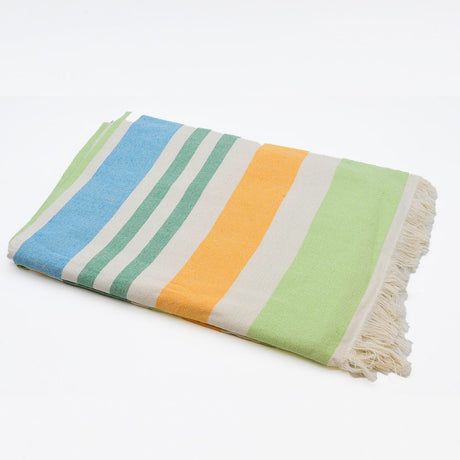 Drap de plage portugais multicolore 100% coton | Léger & séchage rapide Drap de plage portugais en coton - Multicolore