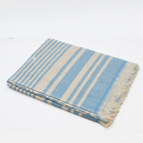 Drap de plage portugais turquoise 100% coton | Léger & séchage rapide Drap de plage portugais en coton - Turquoise