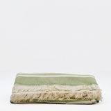 Drap de plage portugais vert 100% coton | Léger & séchage rapide Drap de plage portugais en coton - Vert