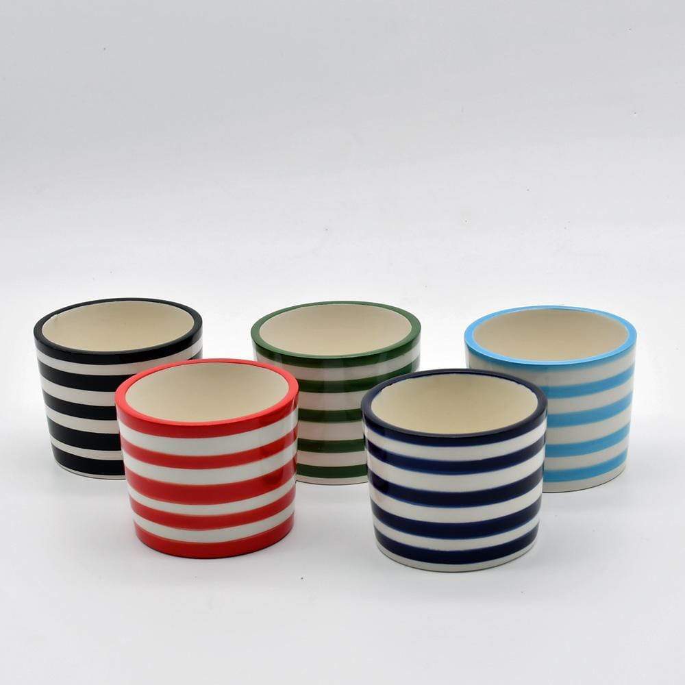 Ensemble de 3 pots "Costa nova" - Rouge