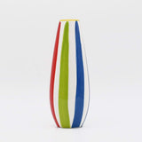 Ensemble de 3 soliflores multicolores I Vases en céramique du Portugal Ensemble de 3 vases rayés multicolores