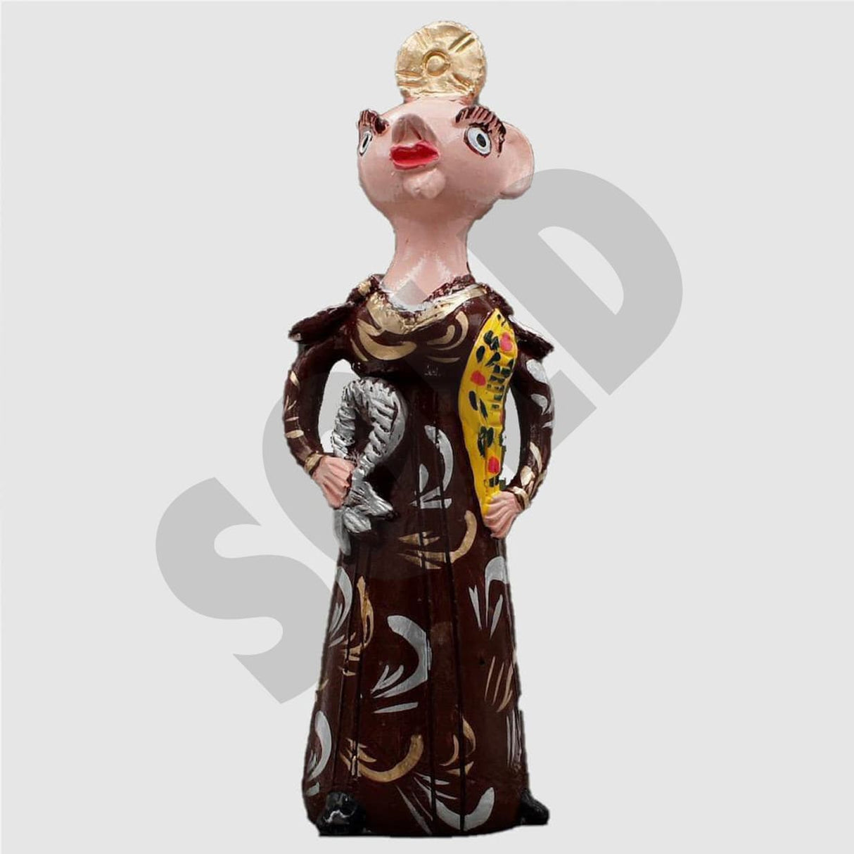 Figurine de Saint Pierre en terre cuite par Julia cota São Pedro 35cm - Jùlia côta
