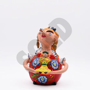 Figurine en terre cuite 30cm I Ar naïf du Portugal Boneca Barriguda 30cm - Prazeres Côta