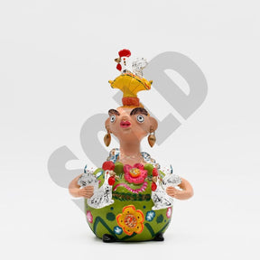 Figurine en terre cuite I Art naïf du Portugal Boneca Barriguda 30cm - Prazeres Côta