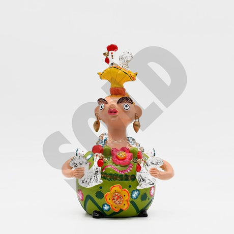 Figurine en terre cuite I Art naïf du Portugal Boneca Barriguda 30cm - Prazeres Côta