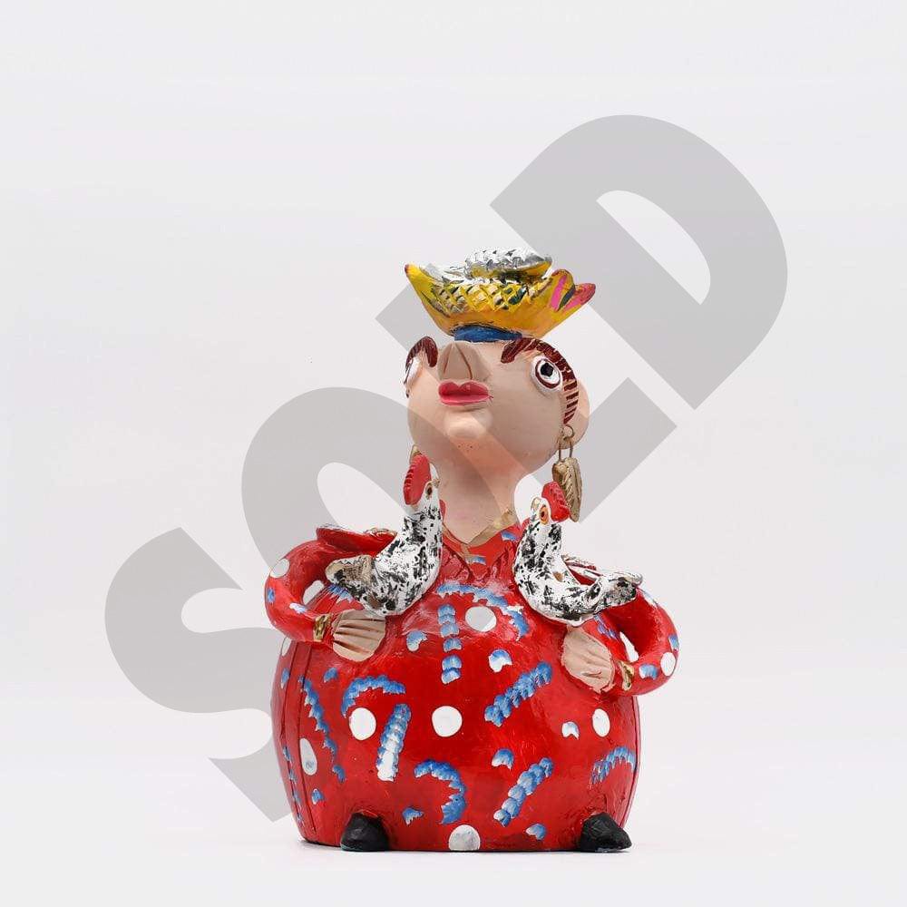 Figurine Statuette en terre I Julia Cota I Artiste portugaise Boneca Barriguda 30cm - Jùlia Côta