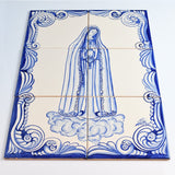 Fresque d'azulejos d'anges chérubins Fresque d'azulejos "Nossa Senhora de Fatima"