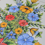 Fresque d'azulejos portugais peinte à la main I Motifs floraux Fresque d'azulejos 90x60cm