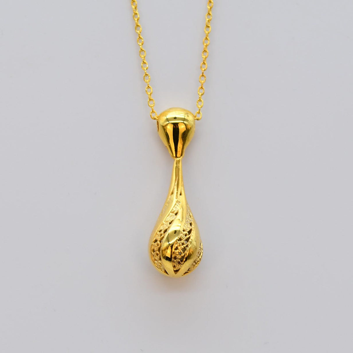 Gota de Luz – Collier en argent doré | Bijou portugais Gota de Luz I Collier en argent doré