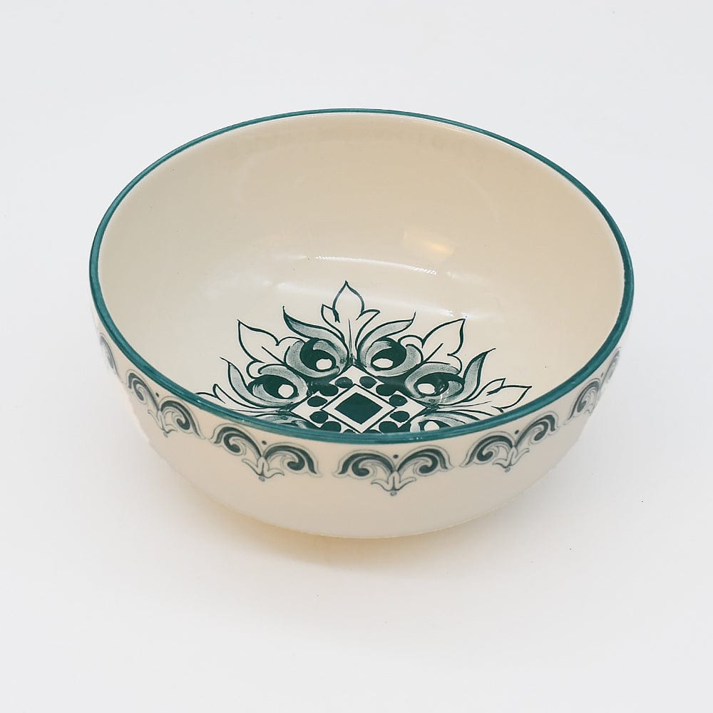 Grand bol en céramique aux motifs azulejos verts Grand bol en céramique "Brasão" 16cm - Vert