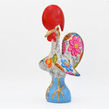 Grand Coq du Portugal blanc en terre cuite Prazeres Cota Coq de Barcelos 40cm blanc - Prazeres Côta